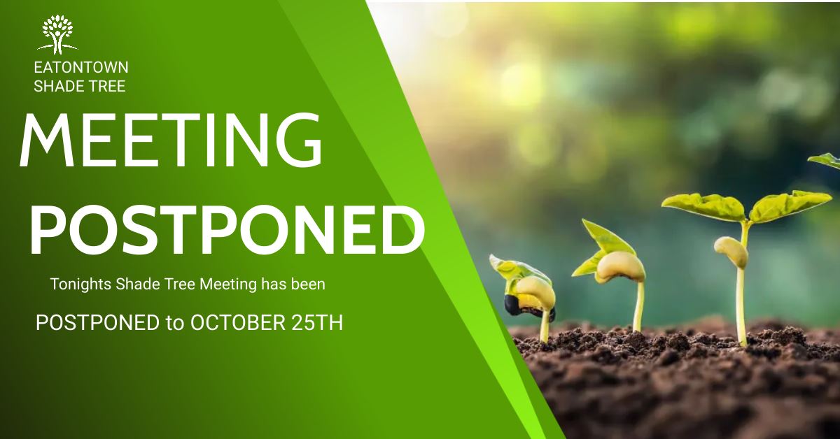 Shade Tree Meeting Postponed