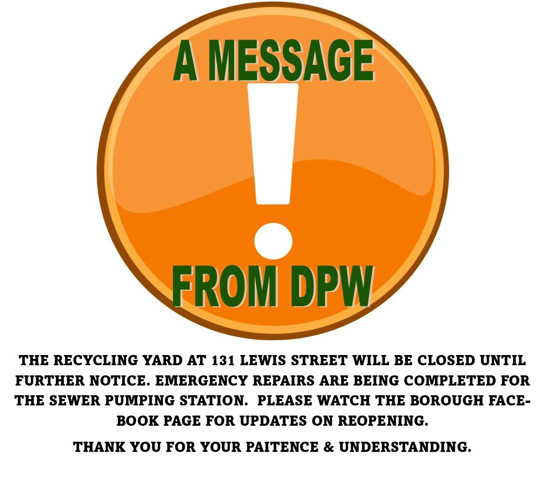 Recycling Yard closed