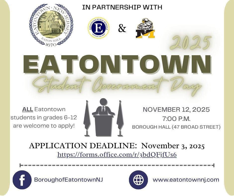 Eatontown Student Government Day 2025_FLYER