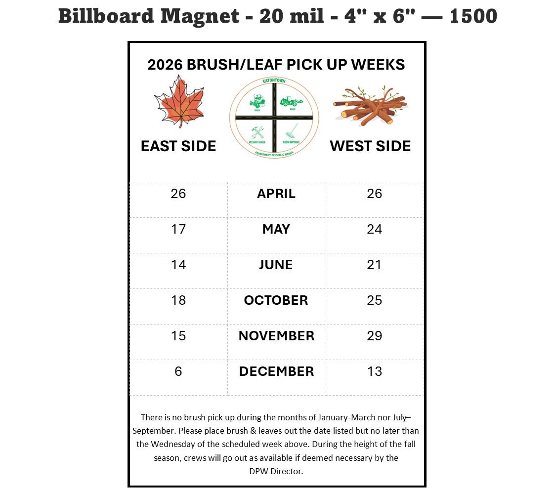 Brush and Leaves Schedule Magnet