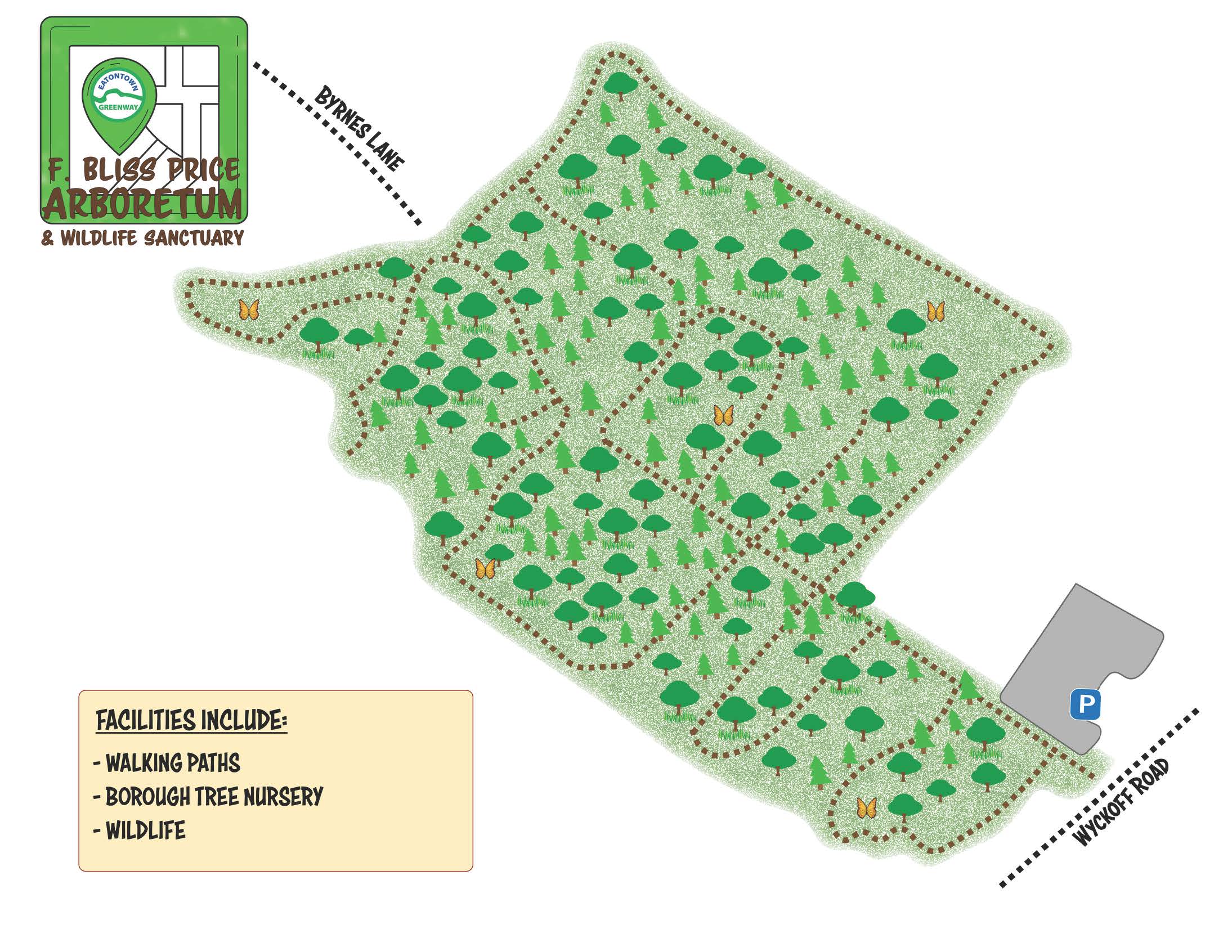 Bliss Price Arboretum and Wildlife Sanctuary Trail Map
