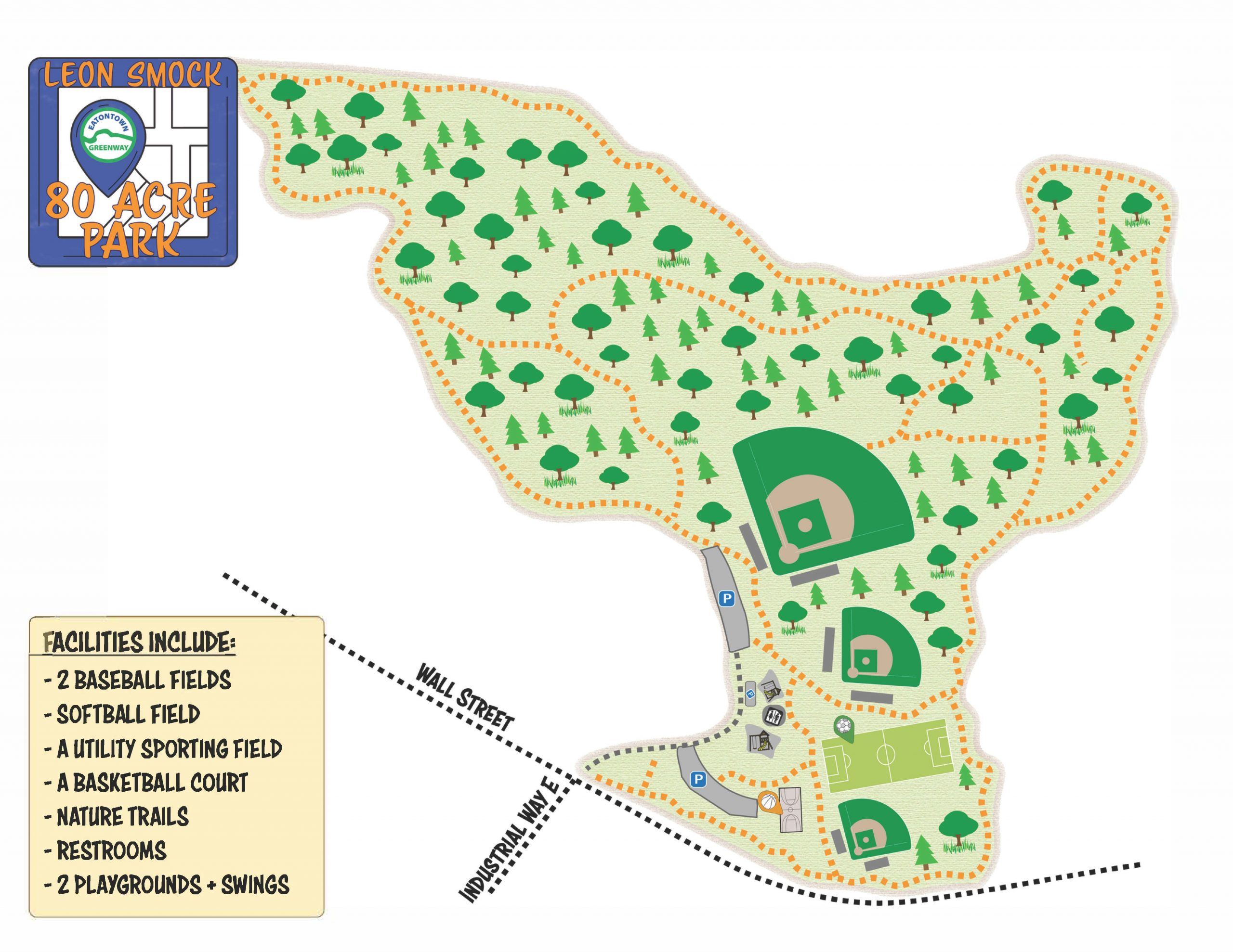 Map Rendering of 80 Acres Park